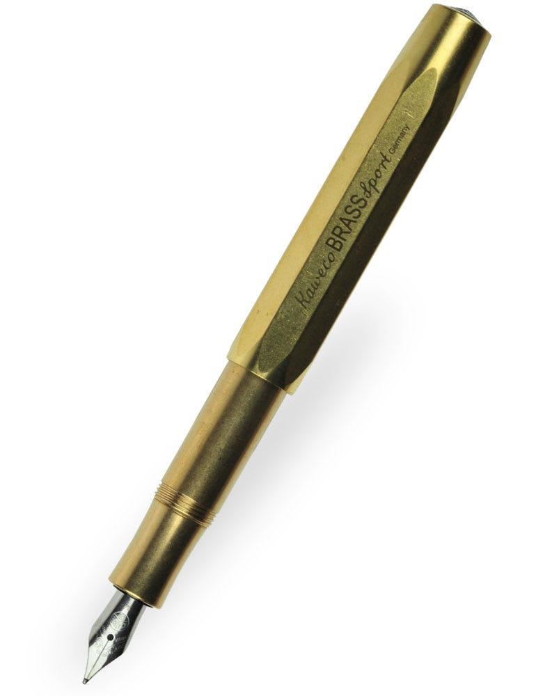 Brass fountain pen